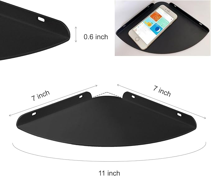 Small Floating Corner Shelves Metal Corner Wall Mounted Shelf Curved Corner