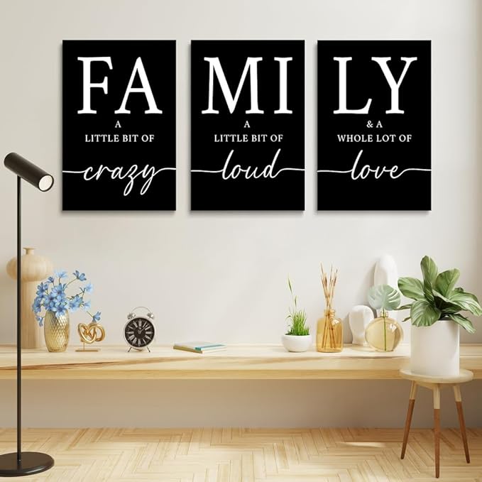 GUBIYU Black Family Home Wall Decor