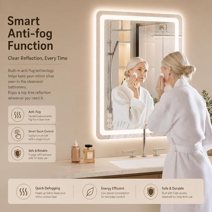 30" x 36" Led Bathroom Mirror