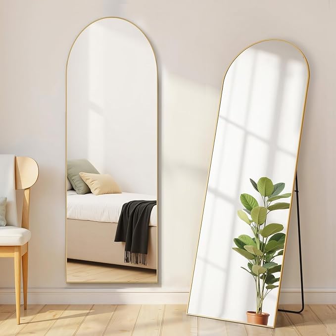 Arched Mirror Full Length, Upgraded 16"x59" Body Wall Mirrors