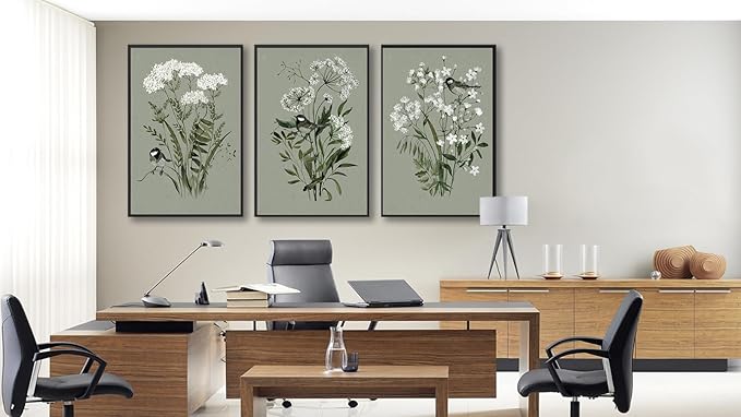 Large Flowers Canvas Wall Art