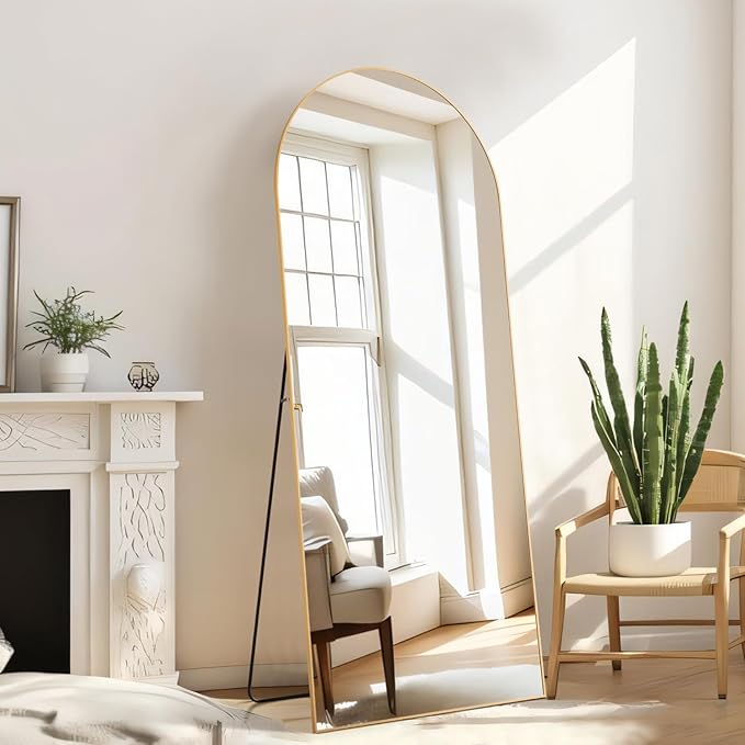 Arched Mirror Full Length, Upgraded 21"x64" Body Wall Mirrors