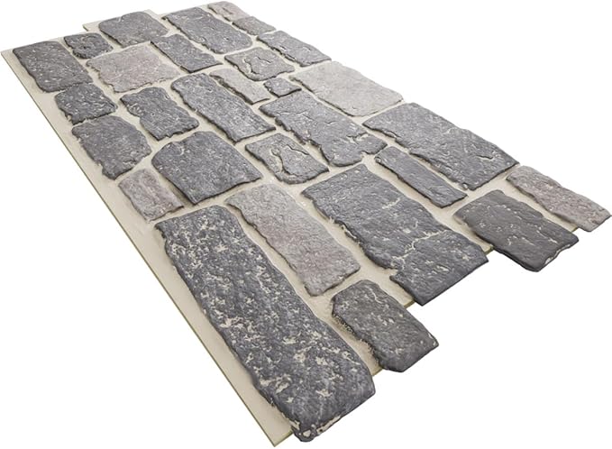 EverStone Cobblestone Faux Stone Panel, Oxford Terrace Color