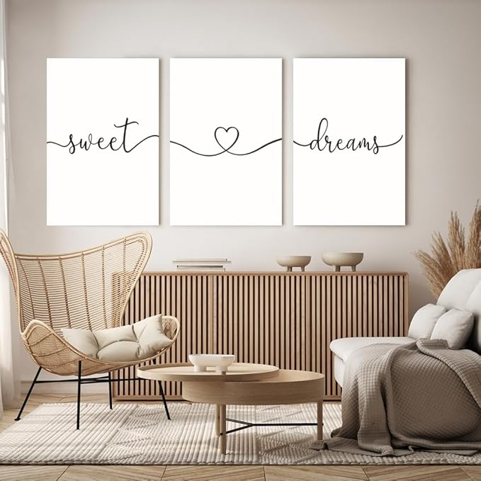 GUBIYU Sweet Dreams Wall Art for Bedrooms