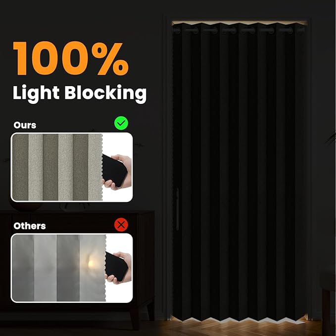 AJAZZ Blackout Accordion Door Interior