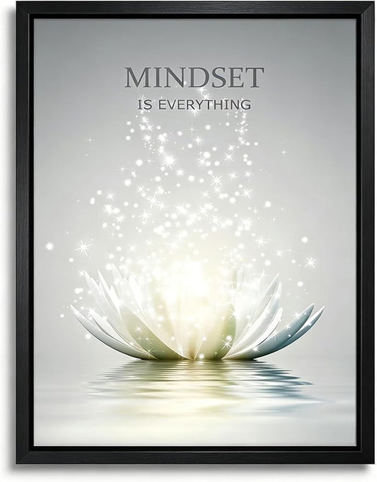 Floating Framed Zen Wall Art, Just Breathe Picture Poster