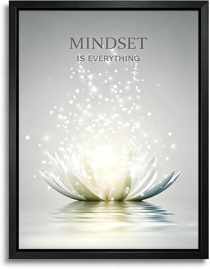 Floating Framed Zen Wall Art, Just Breathe Picture Poster