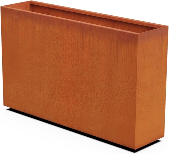 Large Corten Steel Rectangular Planter â 4 FT Tall Corten Steel Planter Box (48x30) | Ideal for Privacy | Heavy Duty, Made in USA