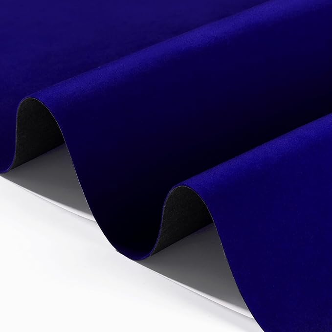 FunStick Sapphire Blue Fabric Wallpaper Peel and Stick Soft Velvet Fabrics