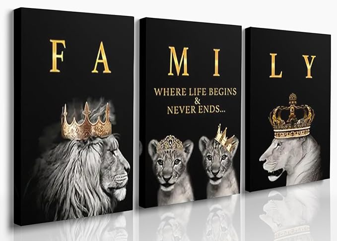 GUBIYU Family Where Life Begins Love Never Ends Word Sign Wall Decor, Letters