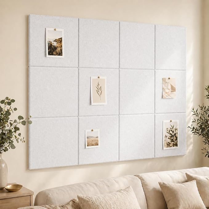 Large Cork Boards for Walls â 48" x 36" Self Adhesive Felt Wall Tiles