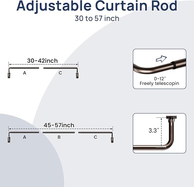 ENJOYBASICS Blackout Curtain rod