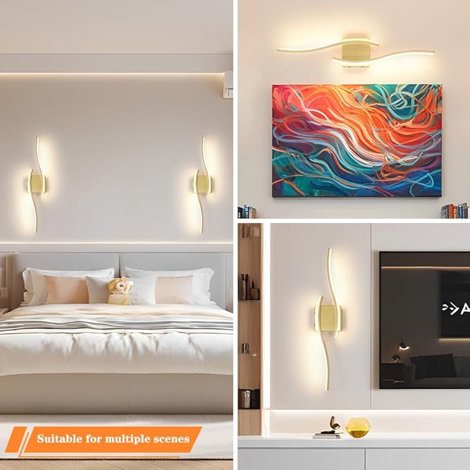 Battery Operated Wall Sconce Set of 2, Dimmable Cordless Battery Wall Sconces