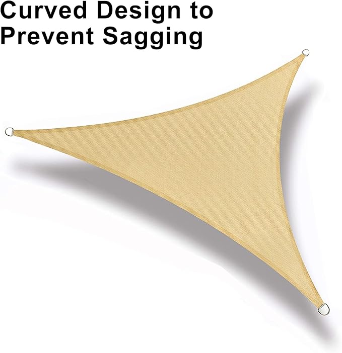 LOVE STORY Custom Size 8'x11'x13.6' Sand Sun Shade Sail Right Triangle Sunshade Fabric Awning Canopy for Patio Backyard Carport Pergola (Customized)