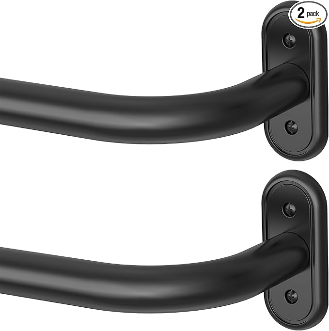 2 Pack Curtain Rods 36-88 Inch, 1 Inch Adjustable Heavy Duty Room Darkening