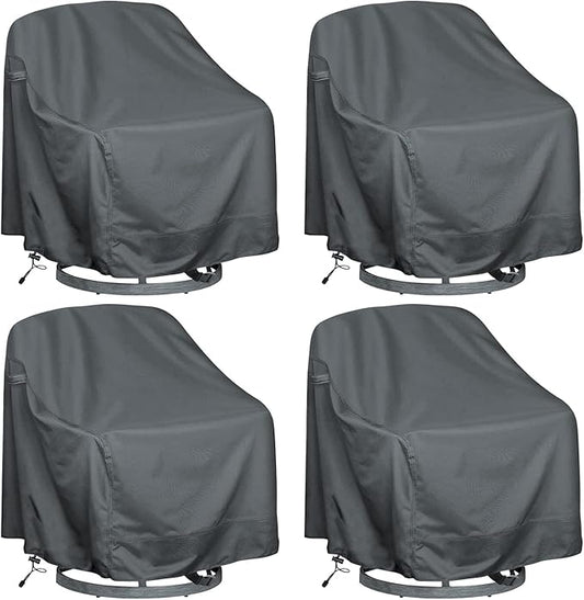 Outdoor Swivel Lounge Chair Cover 4 Pack,Waterproof Heavy Duty Outdoor Chair Covers, (33" W X 35" D X 38.5" H) Patio Furniture Cover