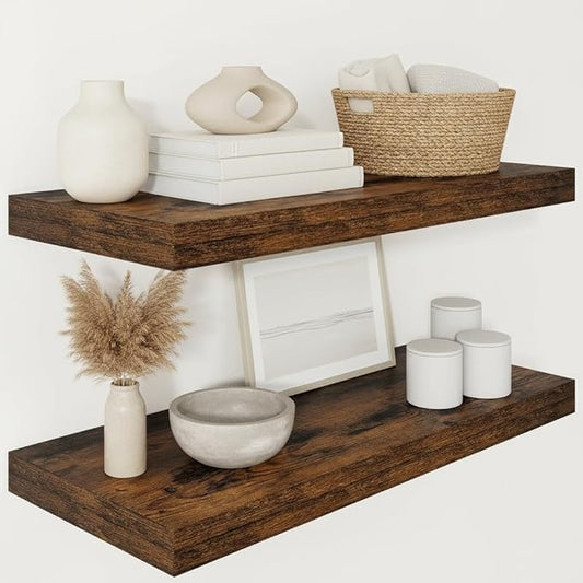 Vivelove 12" Deep Floating Shelves