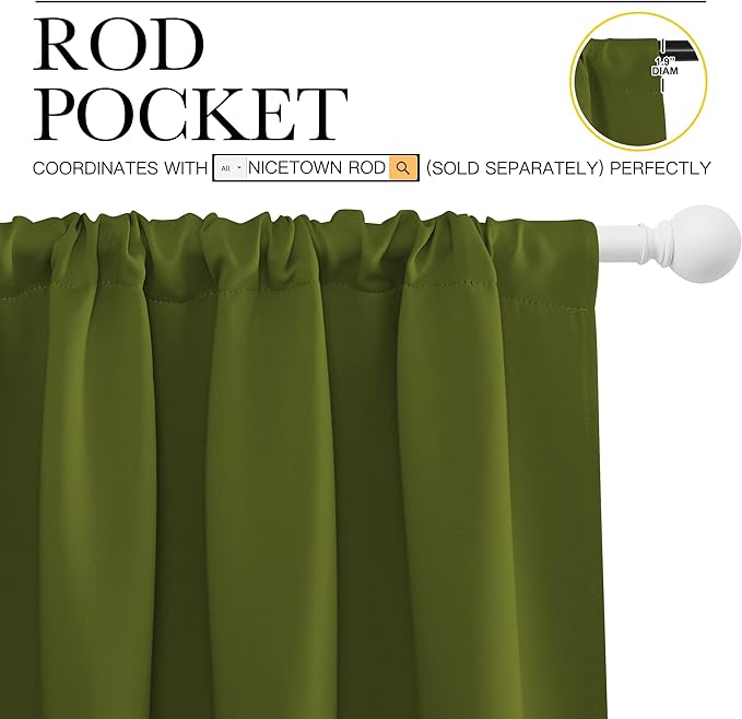 NICETOWN Blackout Draperies and Curtains, Thermal Insulated Window Decoration