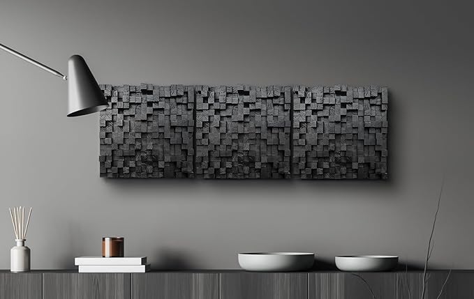 Lukelli 3D Wall Art, Sound diffusing panel, Studio Sound diffuser, Modern Wall