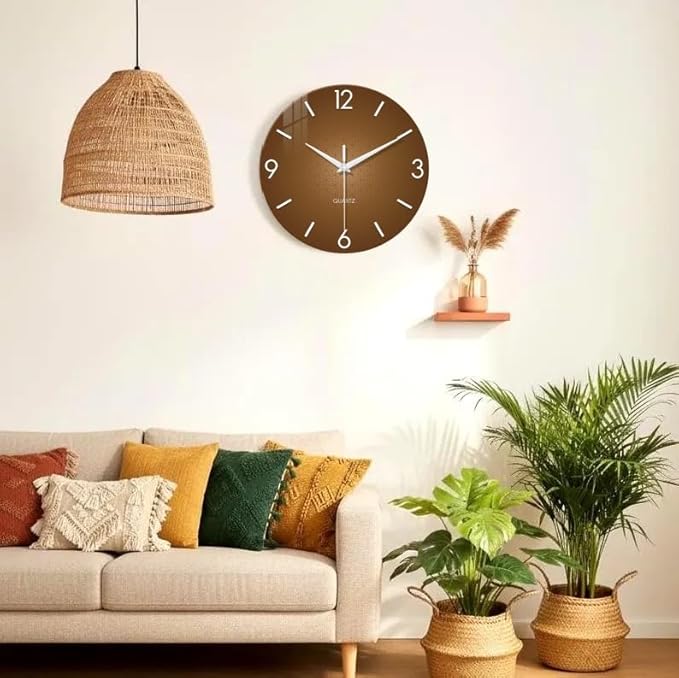 XFM Modern Wall Clock for Living Room Simple Wall Clocks Battery Operated 16
