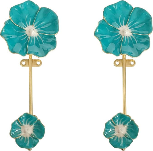 2 Pack Decorative Wall Hooks, Vintage Flower Shaped Metal Wall Hook