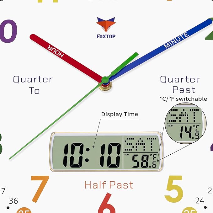 Foxtop Digital and Analog Learning Clock