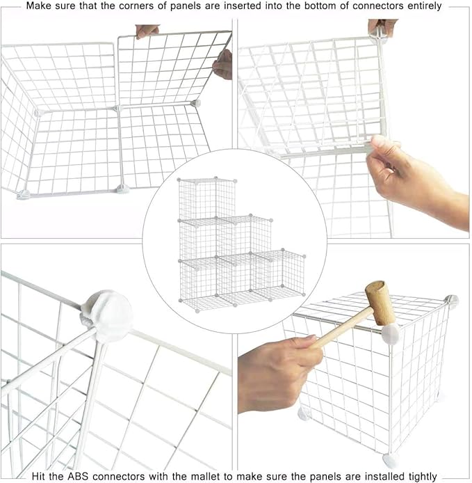 C&AHOME Wire Cube Storage, 6