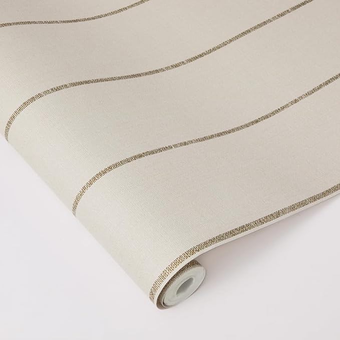 Tempaper x Pure Salt Textured Cocoa Bursa Stripe Removable Peel and Stick