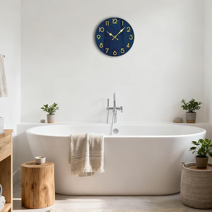 Wall Clock, Modern Wall Clocks Battery Operated, Silent Non Ticking Clock