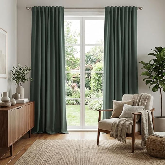 RYB HOME Blackout Curtains for Living Room, Privacy Thermal Insulating Window