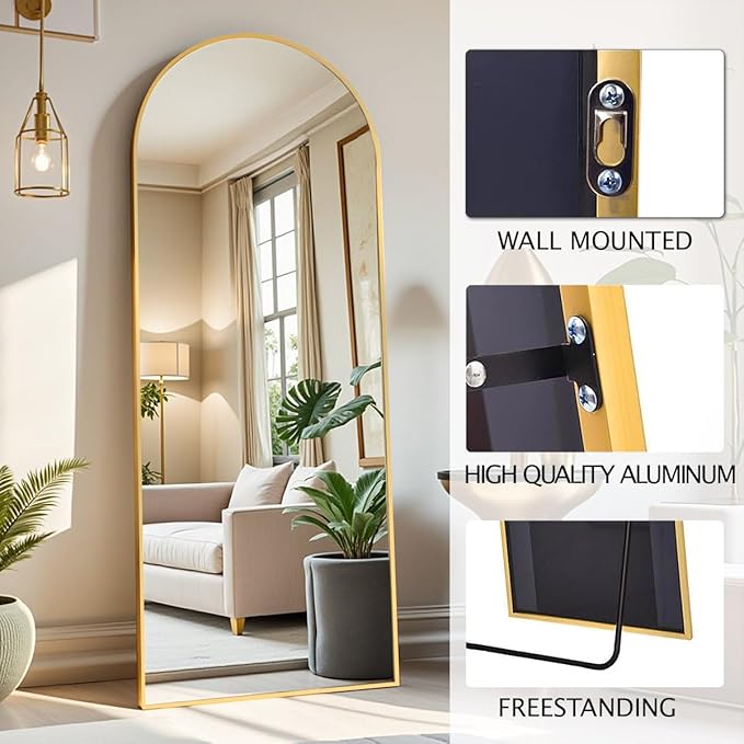 DMWOODFL 58"x18" Arched Full Length Mirror