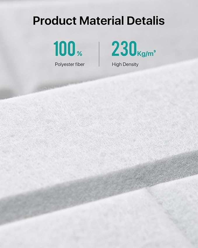 Soundsbay Acoustic Panels Self Adhesive, 12 Pack High Density Sound Proof Foam