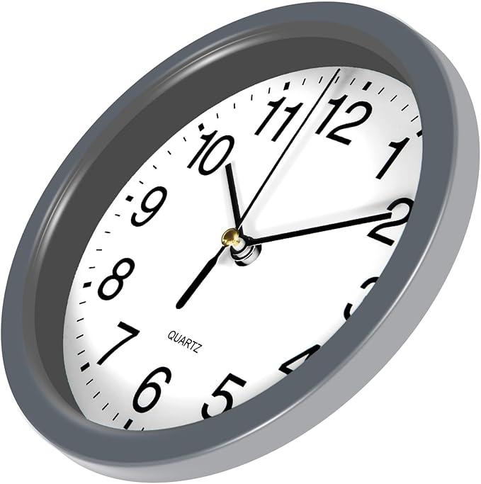 Silent Wall Clock Non Ticking, 6 Inch Wall Clocks Battery Operated, Small