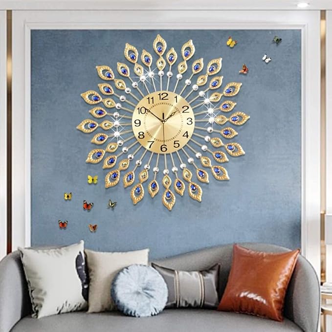 26.4 Inch Gold Large Wall Clock