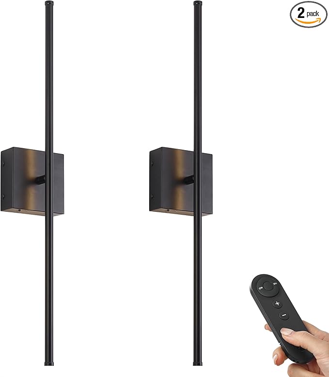 KARTOOSH 28.3 Inch Battery Operated Wall Sconces 3000K Warm White LED Wall