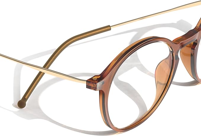 VISOONE Round Lightweight Blue Light Blocking Glasses Women Men Fashion Cute Thin Eyewear Niko