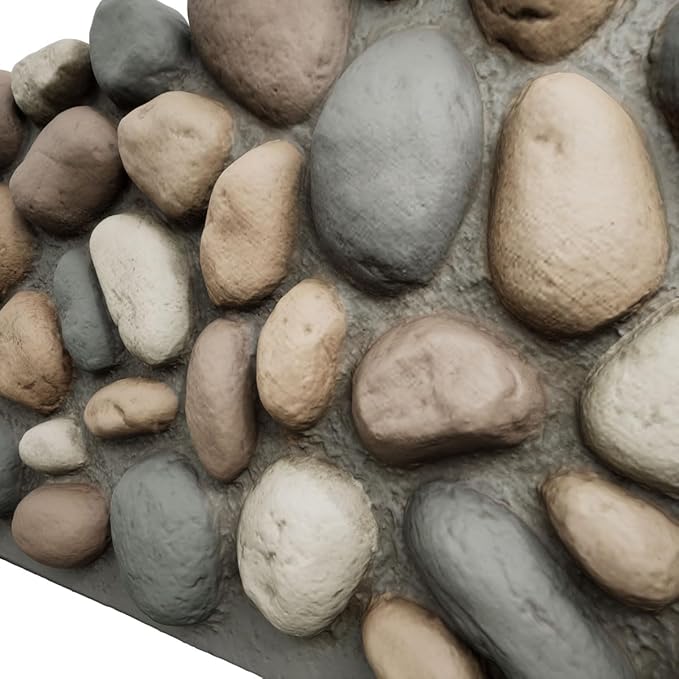 EverStone River Rock Faux Rock Panel, Pebble Mix Color