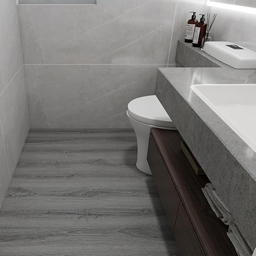 Wood Grain Peel and Stick Floor Tiles – 11.8” Width, Full Roll Length of 118" –