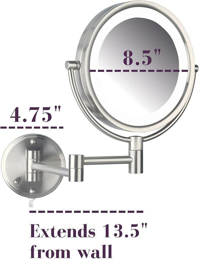 JERDON Wall-Mounted Vanity Mirror