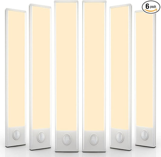 6 Pack Under Cabinet Lights Wireless, 68 LED Motion Sensor Light Indoor
