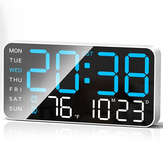 MASHI 8.4''Large Digital Wall Clock, Led Alarm Clock