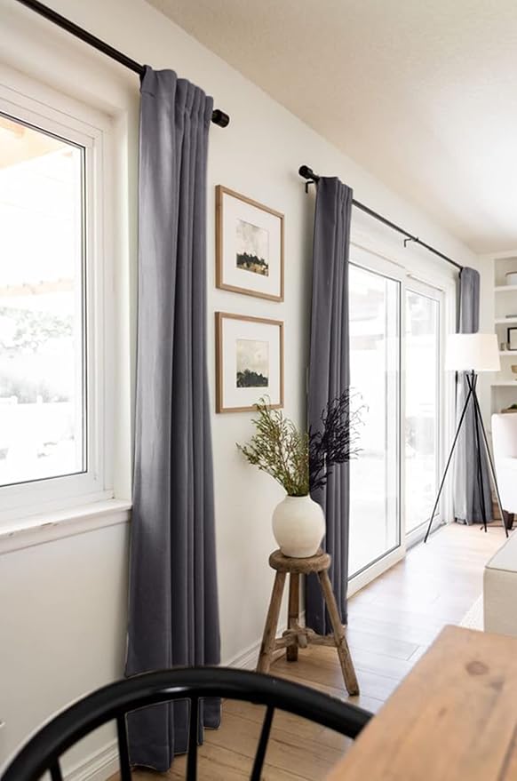 100% Blackout Shield Linen Blackout Curtains