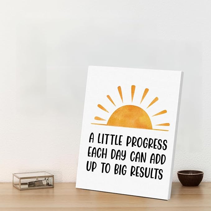 Inspirational Office Wall Art Decor, Motivational Add Up to Big Results
