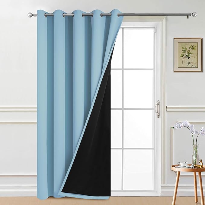 Yakamok 100% Blackout Lined Panels, Thermal Insulated Blackout Curtains
