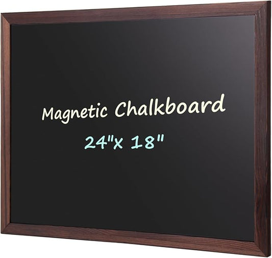 Comix Magnetic Chalkboard, 18 x 24 Inches Wooden-Framed Blackboard