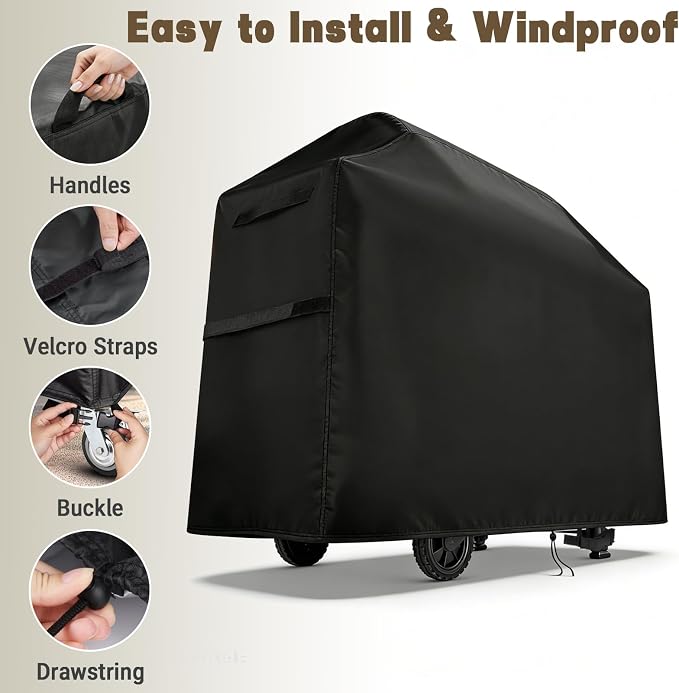 56 inch Grill Cover for Kenmore 4-Burner Propane Grill Cabinet Style BBQ PG-A40409S0LB PG-40406S0L & 5-Burner Gas Grill Series PG-50506S0L PG-40522S0LH, Heavy Duty Waterproof BBQ Cover