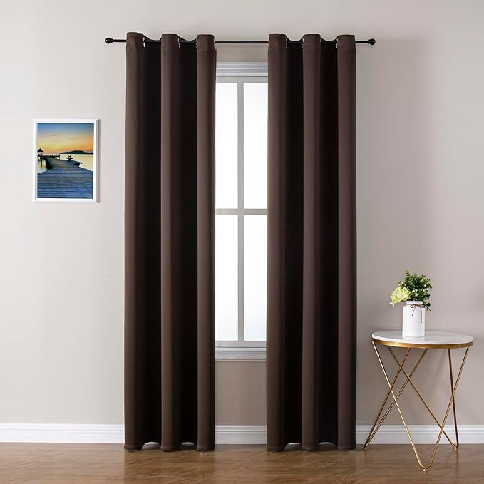 ChrisDowa Brownout Curtains 78 inches Long