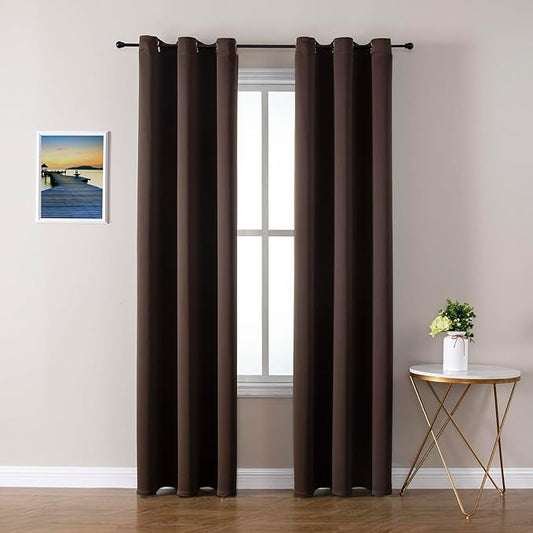 ChrisDowa Brownout Curtains 72 inches Long