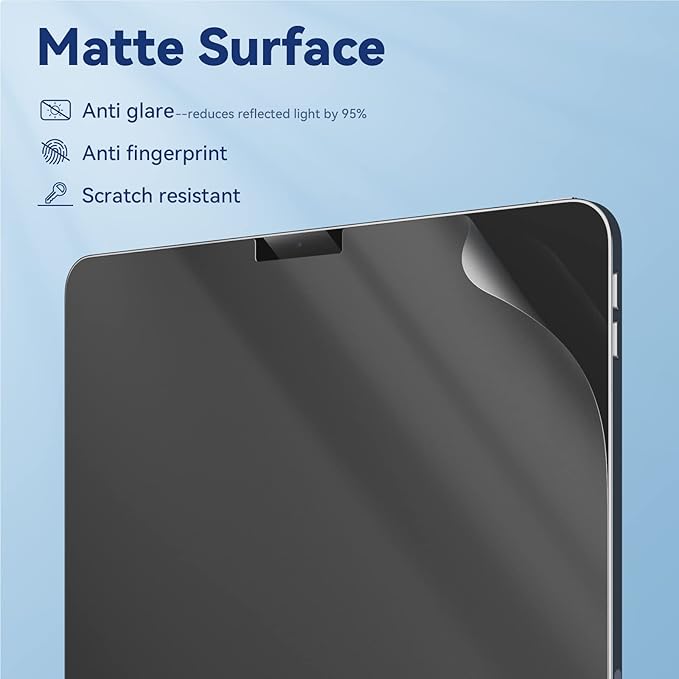 2pack Anti Blue Light Screen Protector Compatible with iPad Pro 12.9 Inch 2022/2021/2020/2018 (6th/5th/4th/3rd Generation), HD Clear Eye Protection Matte Anti Glare iPad 12.9 In Screen Film Cover