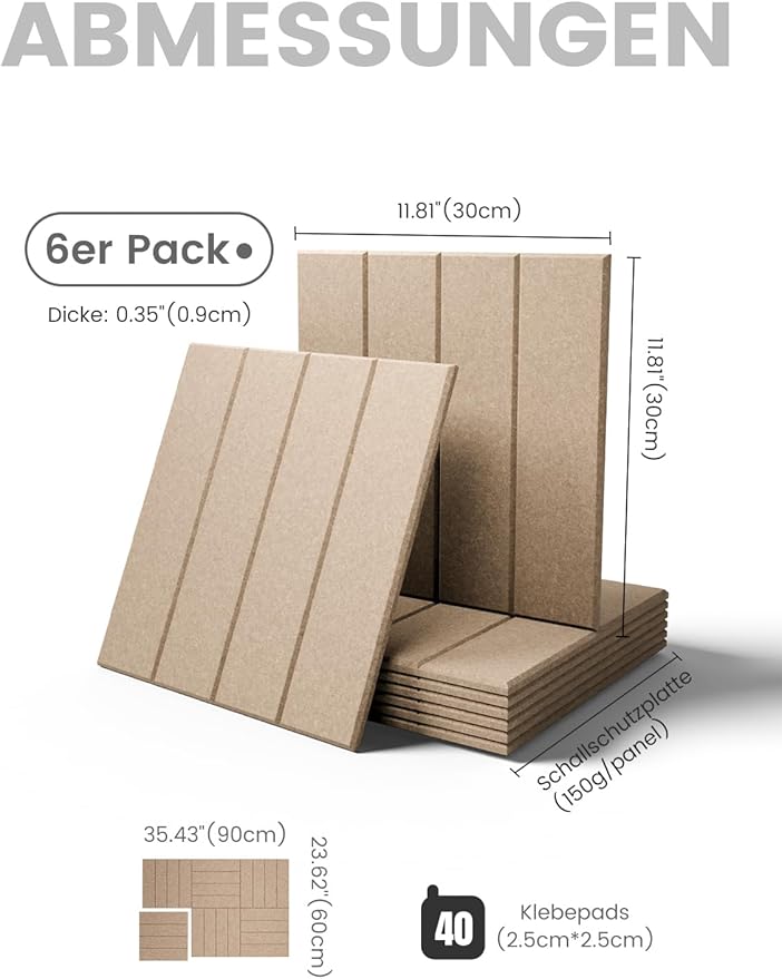 Bumusty Large Cork Board Alternative-36 x 24" Felt Bulletin Board Tiles